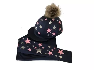 Cross Country Colours Base Layer/SilkNavy With Silver/Baby Pink Stars • £50.40