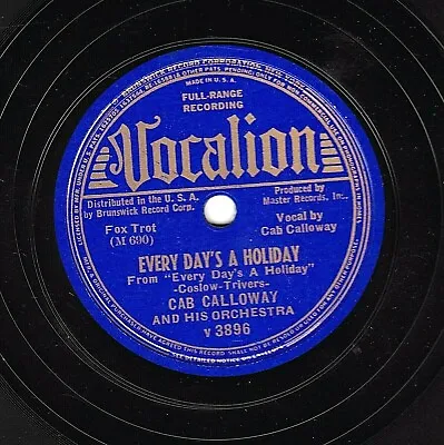 £26 • Buy Original Cab Calloway 78  Every Day's A Holiday / Jubilee  Us Vocalion V 3896 E-