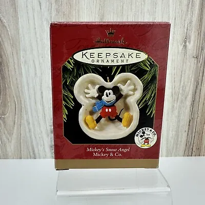 Hallmark Keepsake Disney Ornament Mickey & Co. NIB 1997 “Mickey’s Snow Angel” • $17.95