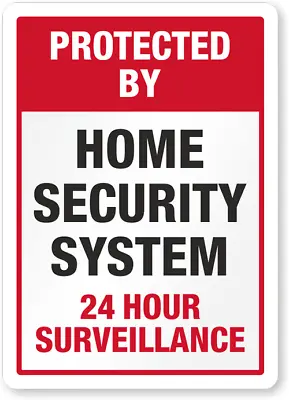 Protected By Home Security System Sign Weatherproof Aluminum 8 X12  • $12.99