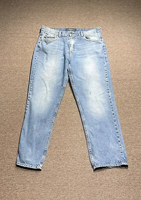 VINTAGE US Polo Assn. Jeans Baggy Denim Medium Wash Cotton 36x30 Y2K Morocco • $25.95