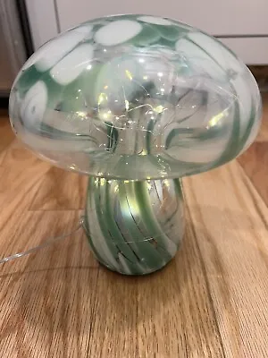 Confetti Glass Green Mushroom Fairy Light New • $35