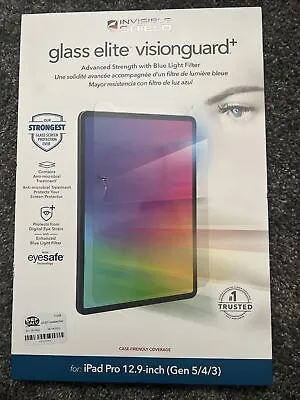 $29.99 • Buy ZAGG Invisible Shield Glass Elite Visionguard+ For IPad Pro 12.9-inch Gen 5/4/3