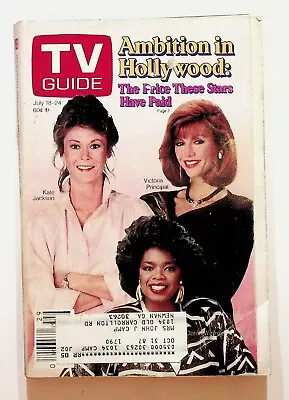 1987 July 18 TV Guide Magazine Oprah Winfrey Kate Jackson Victoria Principal • $10.46