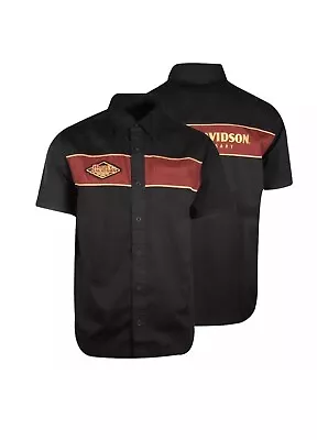 Harley-Davidson Men's Black Beauty 120 Anniversary Mechanic Shirt Woven 4XL 506 • $34.42