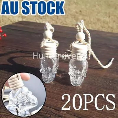 $26.55 • Buy 20PCS Skull Empty Glass Fragrance Bottle Car Hanging Diffuser Air Freshener OZ