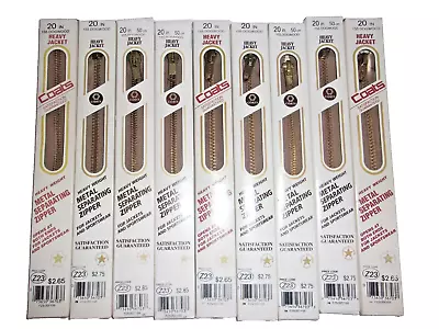 New 9 Sewing Zippers Heavy Jacket 20  Metal Separating Dogwood (brown) • $12.99