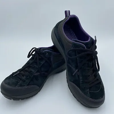 Dansko Paisley Womens Waterproof Vibram Suede Black Lace Up Shoes Size 41/US 10. • $32.98
