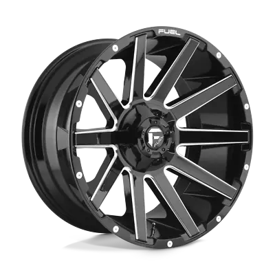 Fuel 1PC D615 CONTRA GLOSS BLACK MILLED 22'' 6X135/6X139.7 Wheels Set Of Rims • $2332