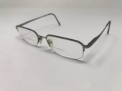 Morel Eyeglasses Lightec 4121C Silver 54-19-145 Half Rimless Vintage U509 • $23.25