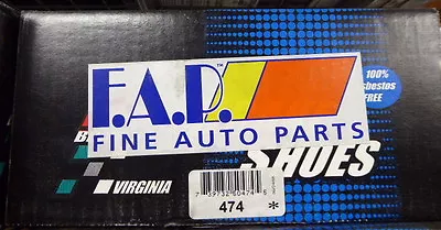 Brand New Fdp Rear Brake Shoes 474 Fits Vehicles Listed On Chart • $13.49