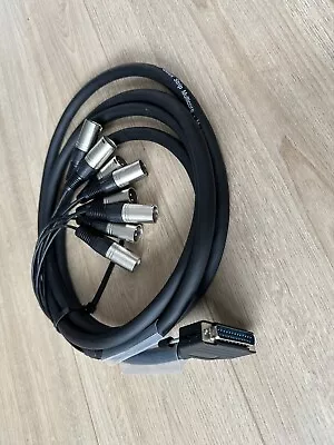 DB25 To 8 Male XLR Loom Tascam Wiring New Handmade Loom Cable Studio • £40