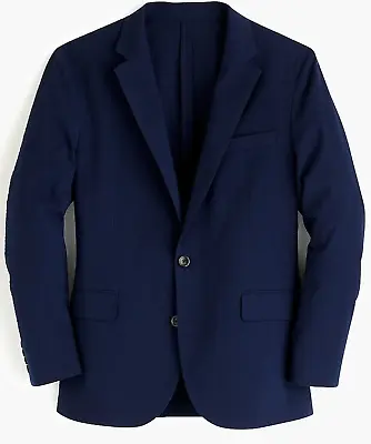 J Crew LUDLOW SLIM- UNSTRUCTURED BLAZER STRETCH SEERSUCKER NAVY 40R L1015 • $199.99