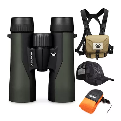 Vortex 10x42 Crossfire HD Roof Prism Binoculars W/ Floating Strap & Vortex Hat • $159