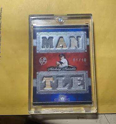 2007 Topps Sterling Stardom Mickey Mantle #6SS2 GU Jersy Bat 01/10 SPELLS MANTLE • $1200