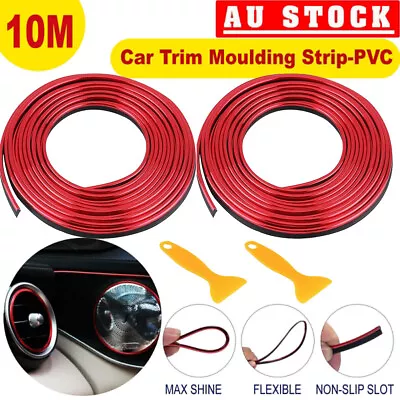 10M/32FT Red Car Gap Moulding Trim Line Interior Decorate Strip Dashboard Doors • $15.89