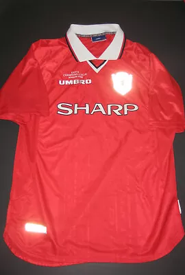 1999 Umbro Manchester United Home Champions League Jersey Shirt Kit England • $349.99