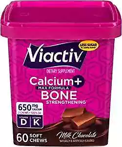 Viactiv Calcium + D Milk Chocolate 60 Soft Chews • $16.24