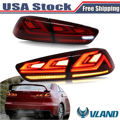 $279.99 • Buy VLAND Full LED Tail Lights For Mitsubishi Lancer EVO X 2008-2018 Rear Lamps