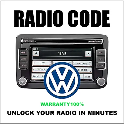 Codes Radio Unlock Vw Navigation Mfd Rns510 5 Codes Rcd310 Fast Service • $5.99