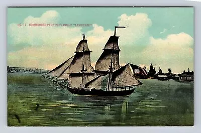 Commodore Perry's Flagship  Lawrence  Vintage Travel Souvenir History Postcard • $7.99