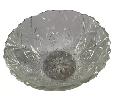 Vintage  Cut Glass Bowl Pineapple And Stars - FRANCE About 9 In Wide • $20