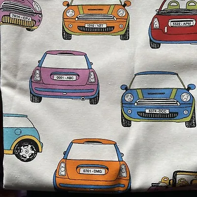 Mini Cars Print Cotton Fabric 3 Metres-New • £24.50