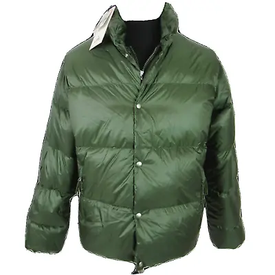 Holubar Mustang Quilted Puffer Down Jacket Mens Medium Green Boulder CO • $174.49