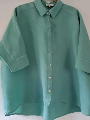 Sahara Aqua Green Linen Jacket (S/M) • £45