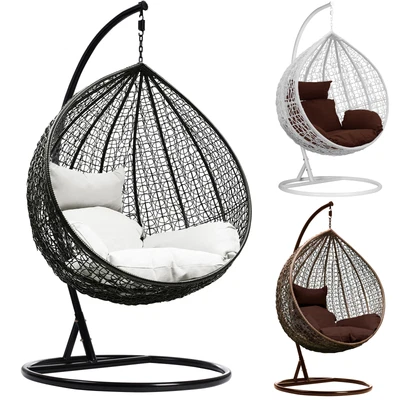 £189.99 • Buy Hanging Egg Chair Rattan Outdoor Indoor Patio Garden Swing Chairs With Cushion
