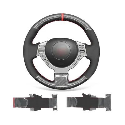 DIY Durable Black Suede Car Steering Wheel Cover Wrap For Nissan GTR GT-R Nismo • $82.98