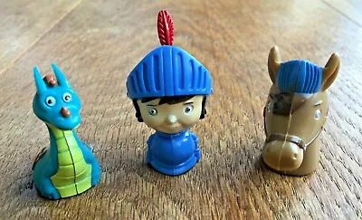 Mike The Knight 3 X CBeebies Magazine Toys Finger Puppets/Cake Toppers • £5