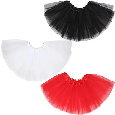 £7.95 • Buy Childrens Silk Tutu Skirt Red Black White Halloween Christmas Ballet Fancy Dress