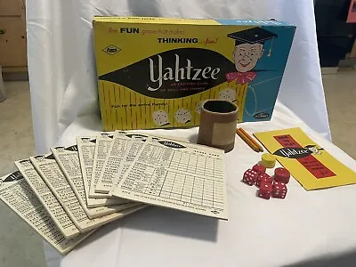 COMPLETE Vintage Yahtzee 1956 1961 1967 Orig Box Plus 7+ Scorepads • $25