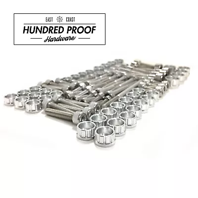 HUNDRED PROOF HARDWARE B Series Engine Bolt Kit B16a B18c B20 LS GSR [Silver] • $199