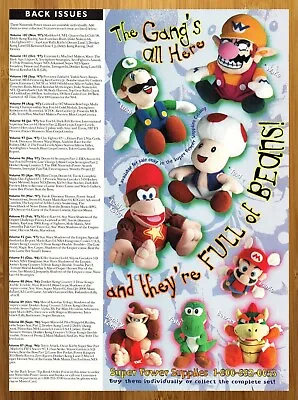 1997 Nintendo Plush Toys/Beanie Babies Print Ad/Poster Luigi Wario Mario Retro • $14.99