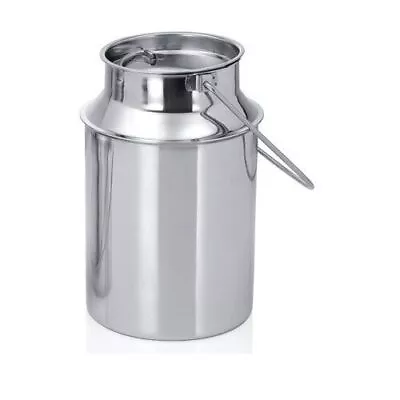 Stainless Steel Milk Storage Can With Lid Silver 4 L • £23.30