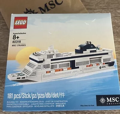 RARE - LEGO 40318 MSC Cruises Cruise Ship - BRAND NEW SEALED Box Mint Condition • $49.99