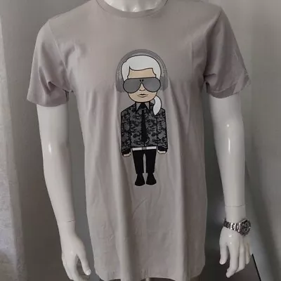 Karl Lagerfeld Camo Gray Headphone Mens T Shirt Iconic Logo NEW Short Sleeve XL • $44