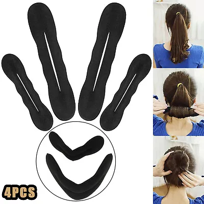 Hair Donut Bun Maker Magic Styling French Chignon Ballet Sock Updo DIY Tool 4PCS • $7.98