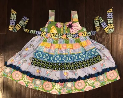 Matilda Jane It’s A Wonderful Parade No Knot Dress Apron Elephants Size 2 • $32