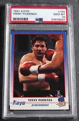 1991 Kayo #104 Vinny Pazienza Boxing Card PSA 10 Gem Mint • $85