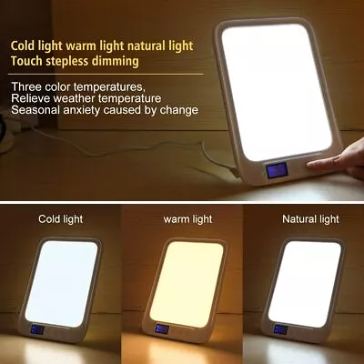 Sad Light Therapy Lamp JEVDES 10000 Lux Sun Lamps Lights Full UV-Free LED Daylig • £24.90