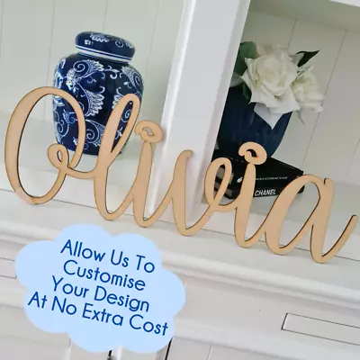 Personalised Custom MDF  Wood Wooden | Name Plaque Sign | House Warming Gift | • $19.99