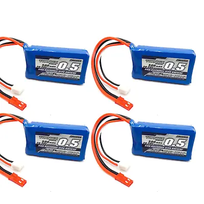 4pcs Turnigy 500mAh 2S LiPo Battery Pack 7.4V 20C 30C (JST Connector) • $29.99