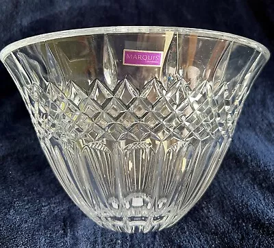 Authentic Etched Marquis By WATERFORD Shelton 10  Crystal Bowl - MINT Marked • $29.99