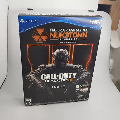 Call Of Duty Black OPS 3 GameStop Store Display Promo Big Box PS4 14.5  Box Only • $20