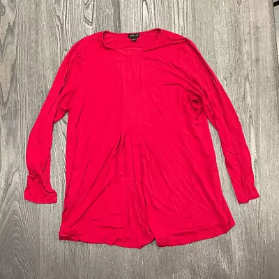 J.Jill Wear Ever Collection Top Shirt Long Sleeves Round Neck Red Size L • $20