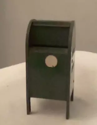 Vintage Metal Toy Bank. Small Green Mail Box. 6  Tall. • $27.12