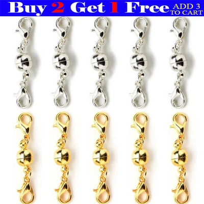 £4.99 • Buy Strong Magnetic Clasp Converter Necklace Or Bracelet Easy Clasp Connector 5 Set